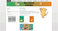 Desktop Screenshot of macskarcsi.hu